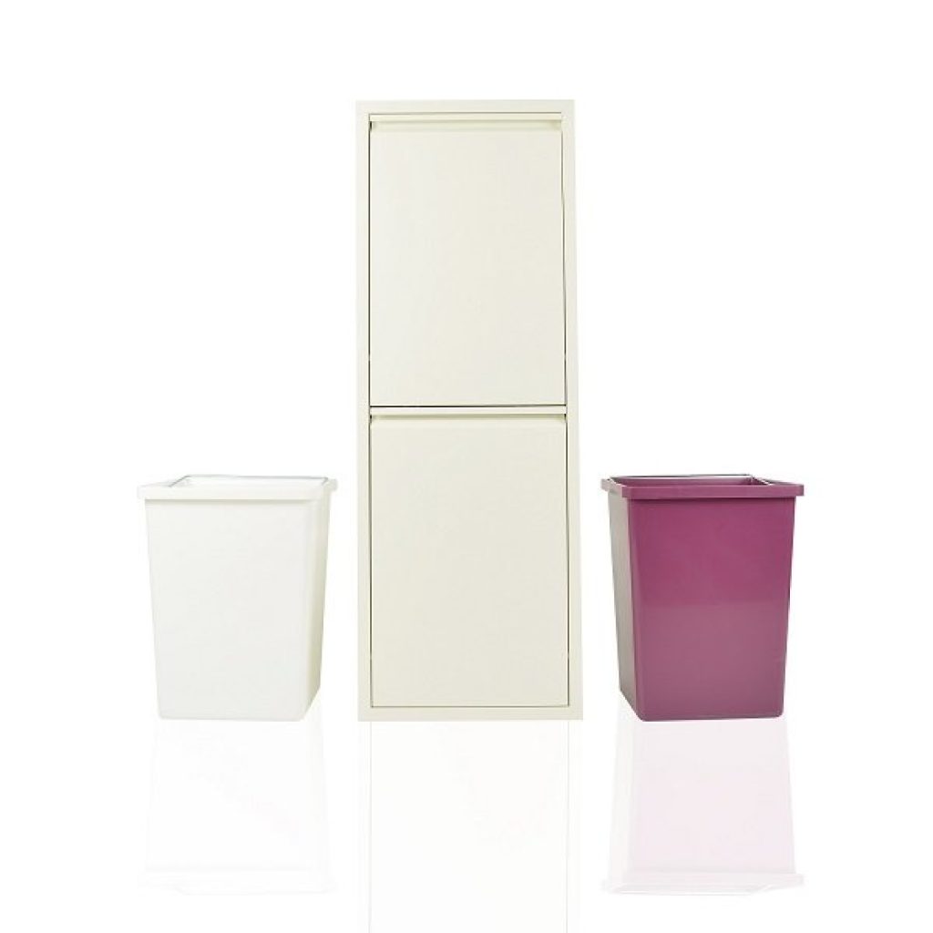 Secchio Portarifiuti In Metallo Rosa Pastello Per Compostaggio Da Cucina – Capiente 6 Litri Con Cestello Interno Removibile