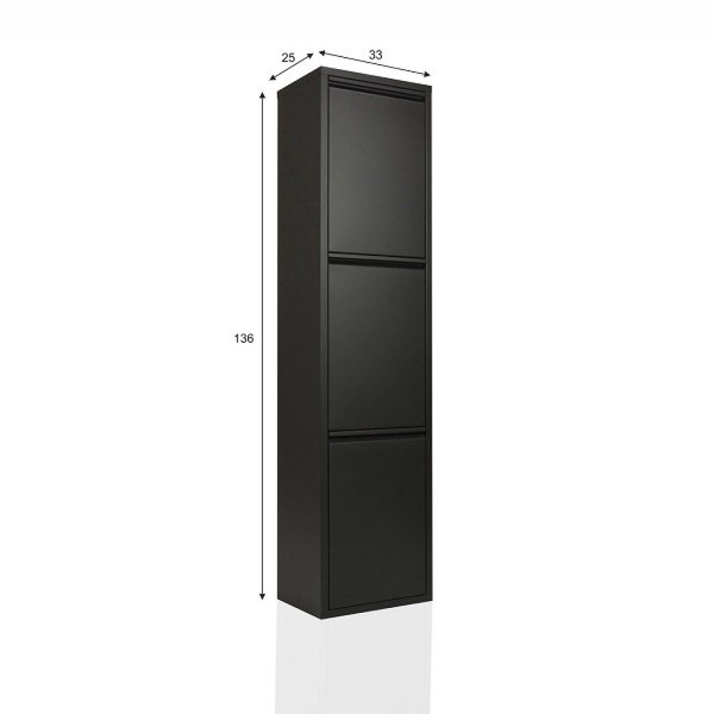 DUPLAST Pattumiera Raccolta Differenziata 3 Scomparti 35 Litri Salvaspazio 25x35x53 Cm Dup7580 P 295575